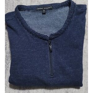 Robert Barakett‎ Navy Brenton LS 1/4 Zip Henly Shirt Size XL